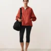 Chaqueta con capucha 100 % lino