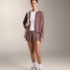 Chaqueta con capucha de punto elástico Chaqueta con capucha de punto elástico