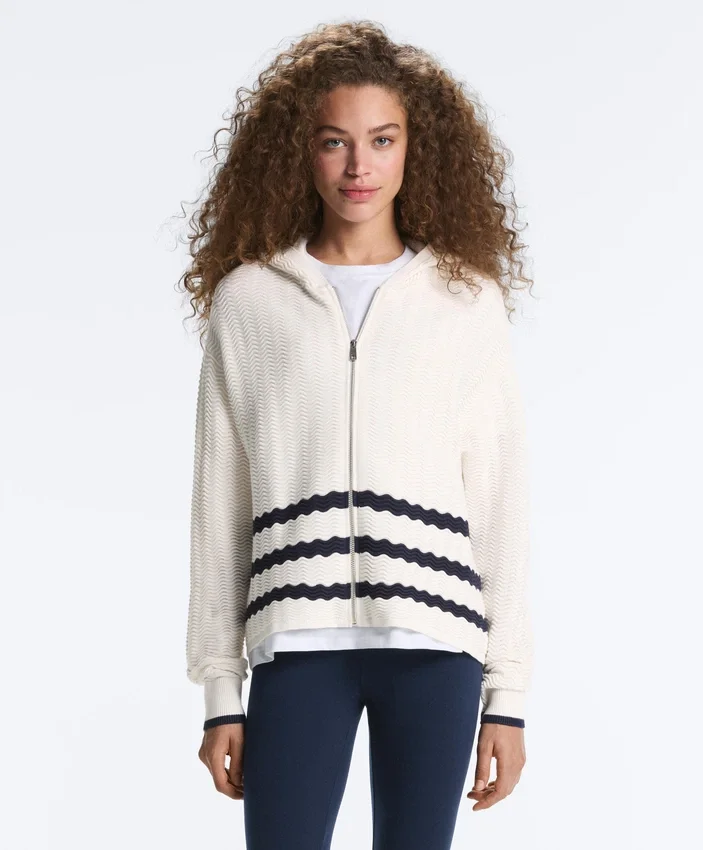 Chaqueta con capucha de punto ondulado Chaqueta con capucha de punto ondulado