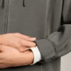 Chaqueta con capucha y detalles acanalados en modal cepillado Chaqueta con capucha y detalles acanalados en modal cepillado