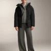 Chaqueta con capucha y detalles acanalados en modal cepillado Chaqueta con capucha y detalles acanalados en modal cepillado