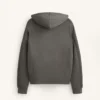Chaqueta con capucha y detalles acanalados en modal cepillado Chaqueta con capucha y detalles acanalados en modal cepillado