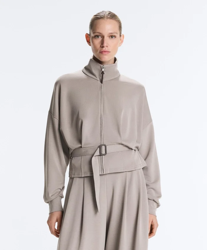 Chaqueta con cinturón tipo corsé Soft Touch y modal Chaqueta con cinturón tipo corsé Soft Touch y modal