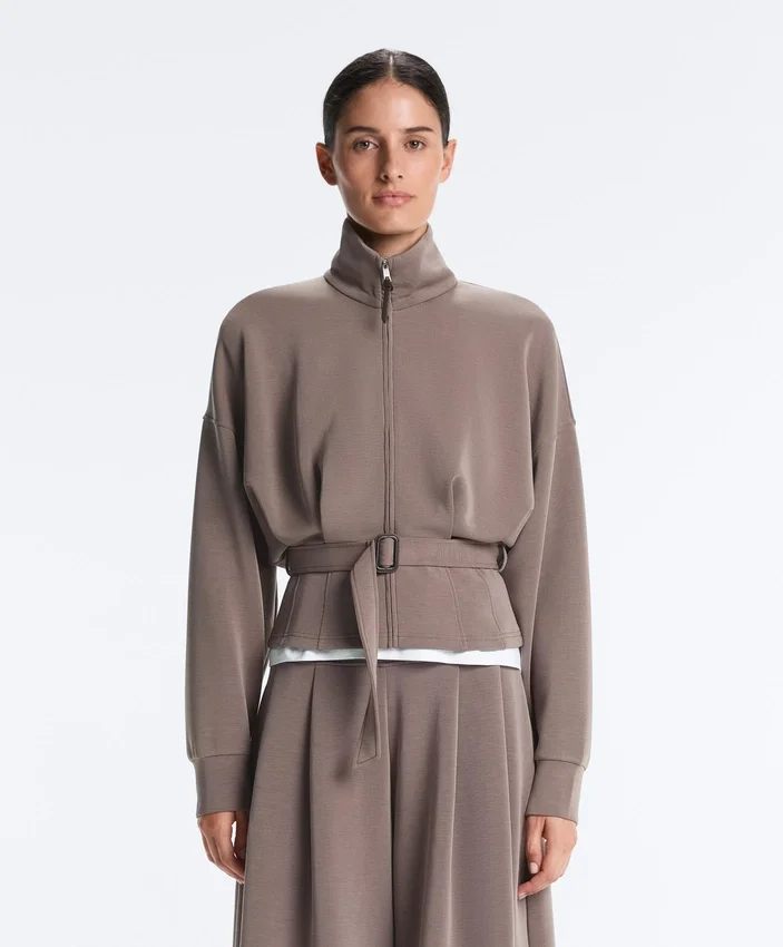 Chaqueta con cinturón tipo corsé Soft Touch y modal Chaqueta con cinturón tipo corsé Soft Touch y modal