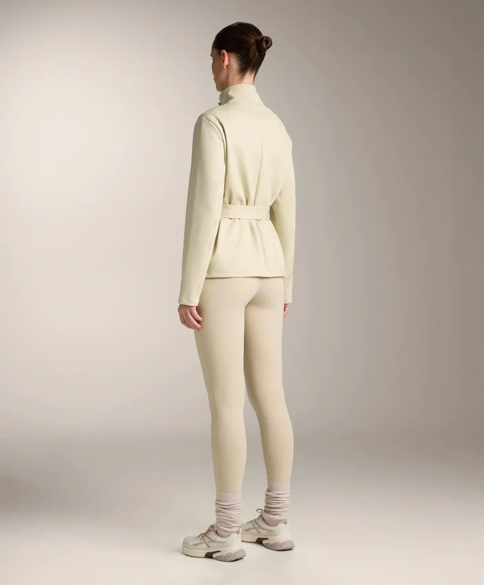 Chaqueta con efecto neopreno y cinturón Chaqueta con efecto neopreno y cinturón