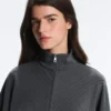 Chaqueta con rayas asimétricas y modal Chaqueta con rayas asimétricas y modal