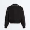 Chaqueta con ribetes efecto neopreno Chaqueta con ribetes efecto neopreno