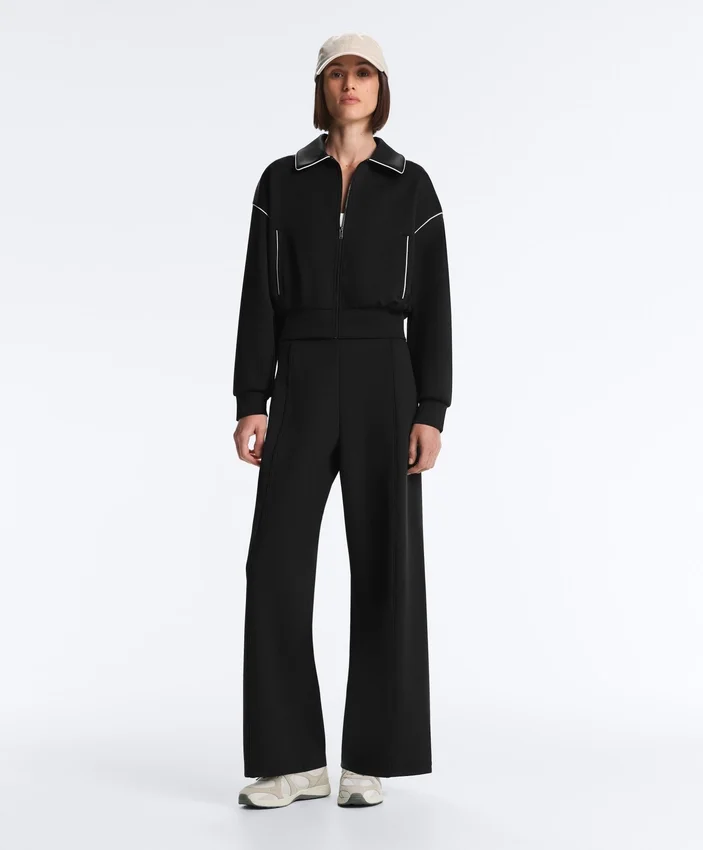 Chaqueta con ribetes efecto neopreno Chaqueta con ribetes efecto neopreno