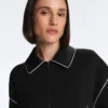 Chaqueta con ribetes efecto neopreno Chaqueta con ribetes efecto neopreno