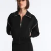 Chaqueta con ribetes efecto neopreno Chaqueta con ribetes efecto neopreno