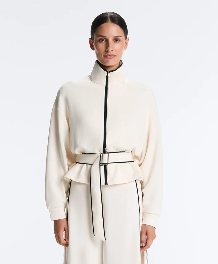 Chaqueta con ribetes y tejido modal Soft Touch Chaqueta con ribetes y tejido modal Soft Touch