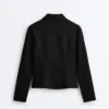 Chaqueta con volantes efecto neopreno y ribetes Chaqueta con volantes efecto neopreno y ribetes