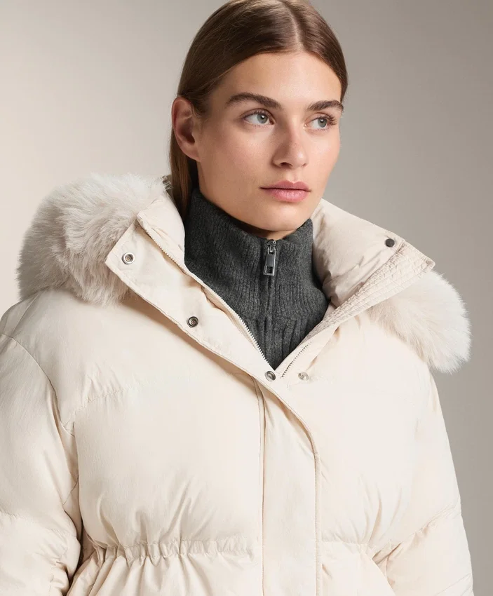Chaqueta corta acolchada 100 % plumón Chaqueta corta acolchada 100 % plumón