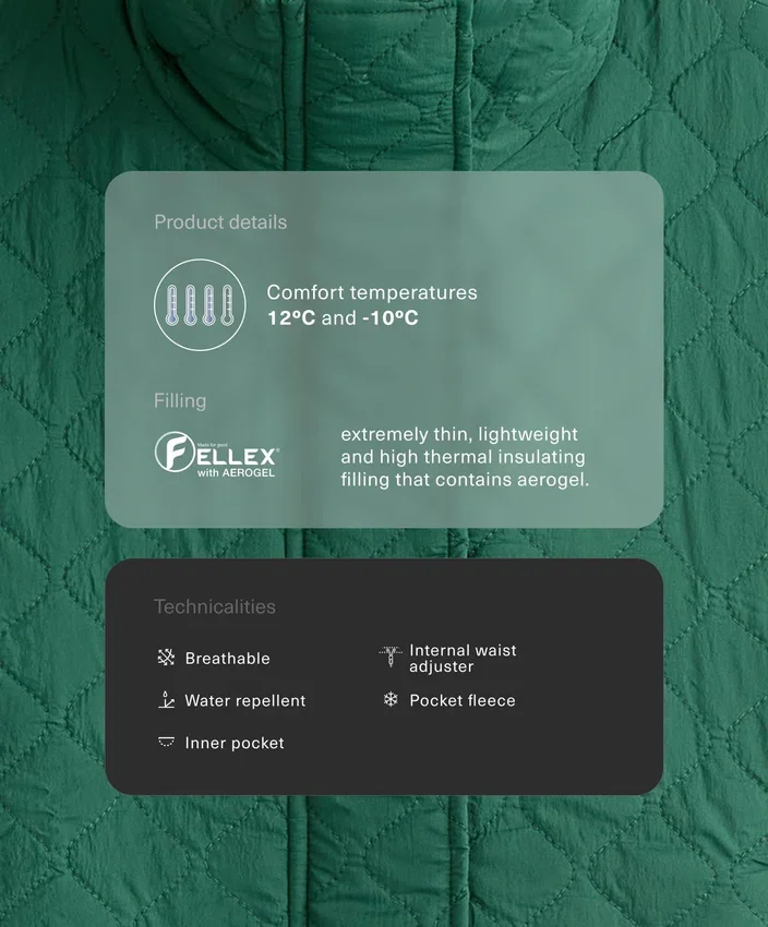 Chaqueta corta acolchada Fellex® Aerogel Chaqueta corta acolchada Fellex® Aerogel
