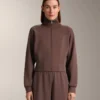 Chaqueta de canalé cepillado con modal