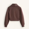 Chaqueta de canalé cepillado con modal