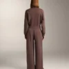 Pantalones rectos de pierna ancha con ribete y modal cepillado Pantalones rectos de pierna ancha con ribete y modal cepillado