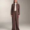 Chaqueta de canalé cepillado con modal