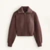Chaqueta de canalé cepillado con modal