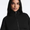 Chaqueta de corte recto con efecto neopreno Chaqueta de corte recto con efecto neopreno