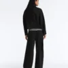 Chaqueta de corte recto con efecto neopreno Chaqueta de corte recto con efecto neopreno
