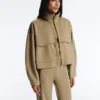Chaqueta de corte recto con efecto neopreno Chaqueta de corte recto con efecto neopreno