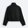 Chaqueta de corte recto con efecto neopreno Chaqueta de corte recto con efecto neopreno