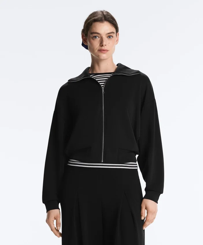 Chaqueta de corte recto con modal Soft Touch Chaqueta de corte recto con modal Soft Touch
