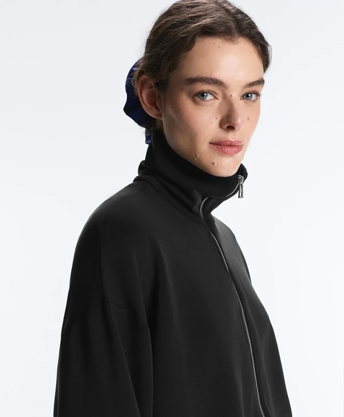 Chaqueta de corte recto con modal Soft Touch Chaqueta de corte recto con modal Soft Touch