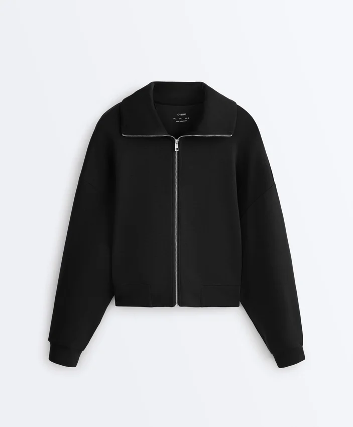 Chaqueta de corte recto con modal Soft Touch Chaqueta de corte recto con modal Soft Touch