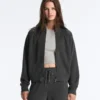 Chaqueta de cuello alto de forro polar de mezcla de algodón Chaqueta de cuello alto de forro polar de mezcla de algodón
