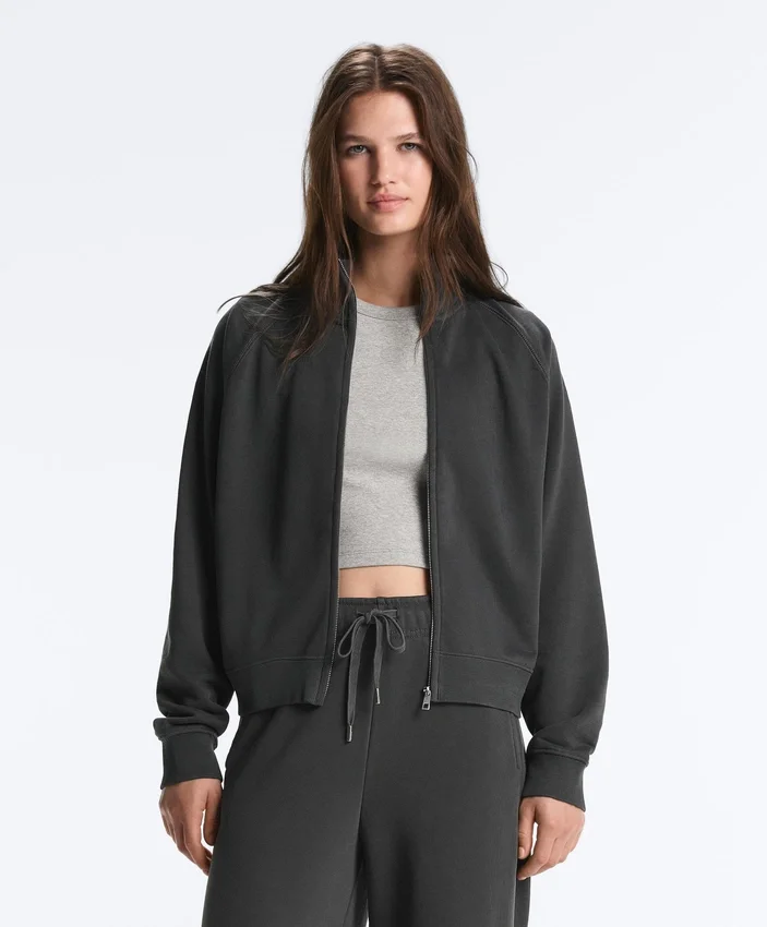 Chaqueta de cuello alto de forro polar de mezcla de algodón Chaqueta de cuello alto de forro polar de mezcla de algodón