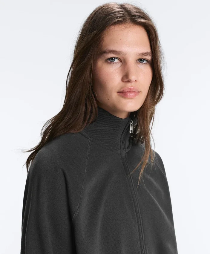 Chaqueta de cuello alto de forro polar de mezcla de algodón Chaqueta de cuello alto de forro polar de mezcla de algodón