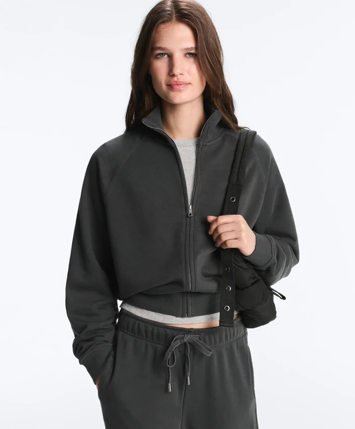 Chaqueta de cuello alto de forro polar de mezcla de algodón Chaqueta de cuello alto de forro polar de mezcla de algodón