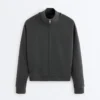 Chaqueta de cuello alto de forro polar de mezcla de algodón Chaqueta de cuello alto de forro polar de mezcla de algodón