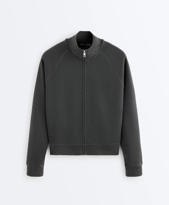 Chaqueta de cuello alto de forro polar de mezcla de algodón Chaqueta de cuello alto de forro polar de mezcla de algodón