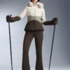 Chaqueta de esquí Primaloft® ajustada y resistente al agua con bloques de color