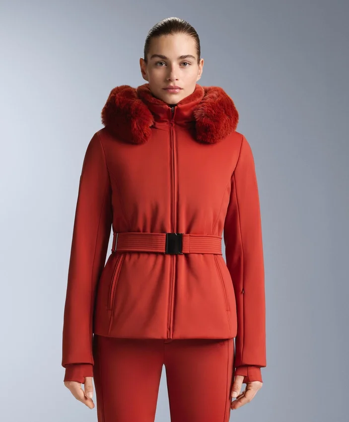Chaqueta de esquí Primaloft® resistente al agua y de corte superajustado Chaqueta de esquí Primaloft® resistente al agua y de corte superajustado