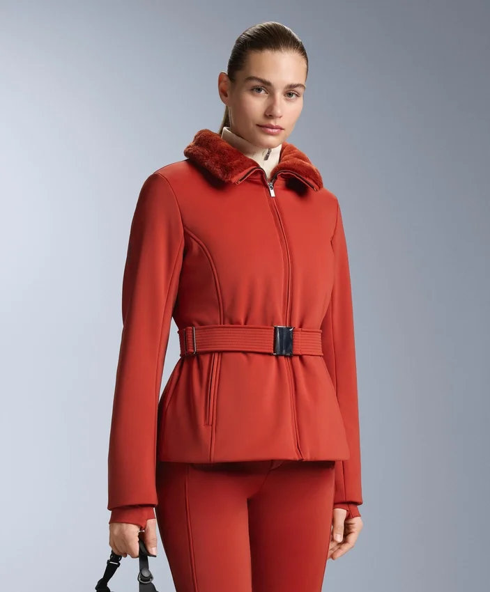 Chaqueta de esquí Primaloft® resistente al agua y de corte superajustado Chaqueta de esquí Primaloft® resistente al agua y de corte superajustado