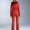 Pantalones de esquí elásticos acampanados y resistentes al agua