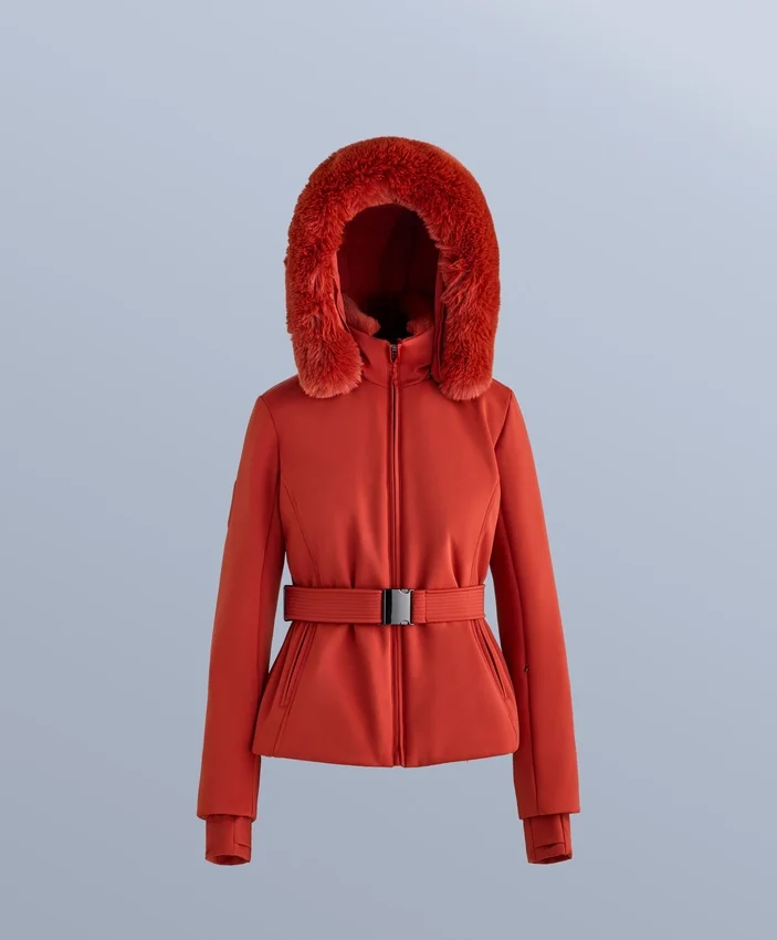 Chaqueta de esquí Primaloft® resistente al agua y de corte superajustado Chaqueta de esquí Primaloft® resistente al agua y de corte superajustado