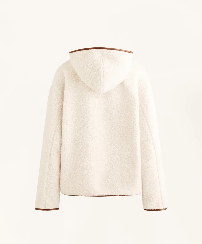 Chaqueta de imitación de piel de oveja con capucha Chaqueta de imitación de piel de oveja con capucha