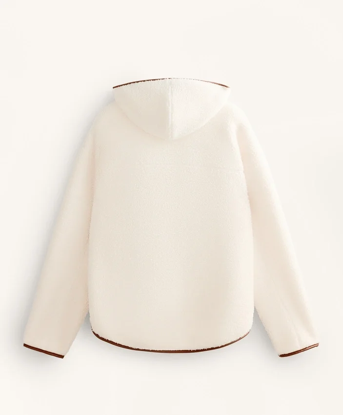 Chaqueta de imitación de piel de oveja con capucha Chaqueta de imitación de piel de oveja con capucha