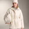 Chaqueta de imitación de piel de oveja con cintura ajustable Chaqueta de imitación de piel de oveja con cintura ajustable