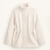 Chaqueta de imitación de piel de oveja con cintura ajustable Chaqueta de imitación de piel de oveja con cintura ajustable