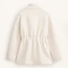 Chaqueta de imitación de piel de oveja con cintura ajustable Chaqueta de imitación de piel de oveja con cintura ajustable