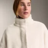 Chaqueta de imitación de piel de oveja con cintura ajustable Chaqueta de imitación de piel de oveja con cintura ajustable