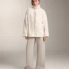 Chaqueta de imitación de piel de oveja con cintura ajustable Chaqueta de imitación de piel de oveja con cintura ajustable