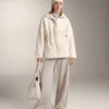 Chaqueta de imitación de piel de oveja con cintura ajustable Chaqueta de imitación de piel de oveja con cintura ajustable