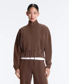 Chaqueta de modal Soft Touch con ribete